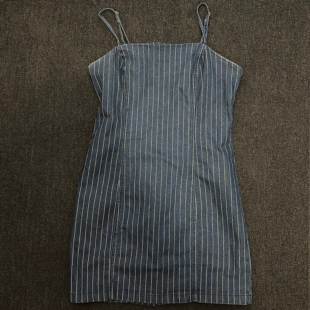 Striped Jean Dress- Forever 21